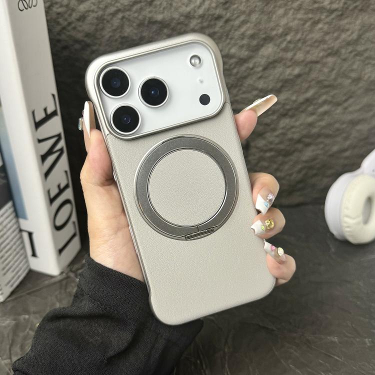 無框皮革紋PC MagSafe手機殼，適用於iPhone 17 Pro Max、iPhone 17 Pro、iPhone 17、iPhone Air、iPhone 16 Pro Max、iPhone 16 Pro