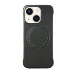 無框皮革紋PC MagSafe手機殼，適用於iPhone 14 Plus、iPhone 14、iPhone 14 Pro、iPhone 14 Pro Max、iPhone 13 Pro Max、iPhone 13 Pro