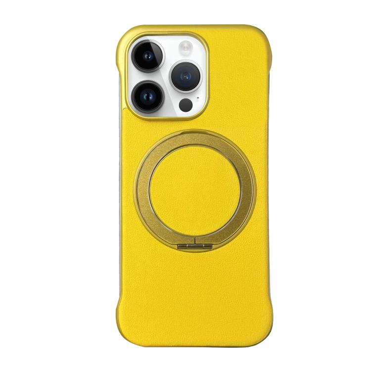無框皮革紋PC MagSafe手機殼，適用於iPhone 14 Plus、iPhone 14、iPhone 14 Pro、iPhone 14 Pro Max、iPhone 13 Pro Max、iPhone 13 Pro