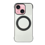 無框皮革紋PC MagSafe手機殼，適用於iPhone 16 Plus、iPhone 16、iPhone 15 Pro Max、iPhone 15 Pro、iPhone 15 Plus、iPhone 15