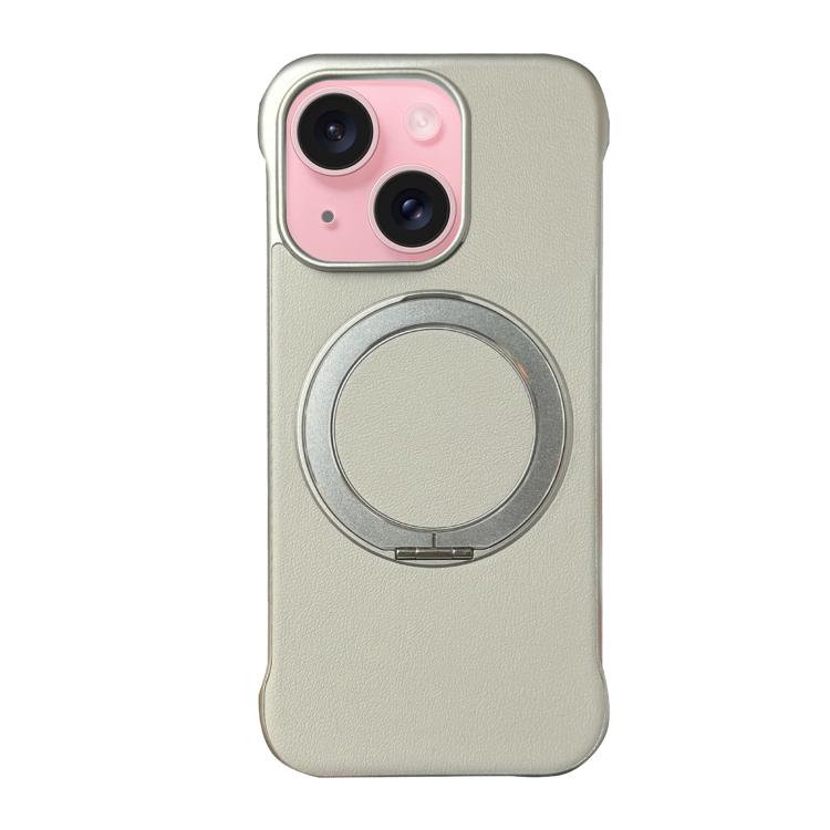 無框皮革紋PC MagSafe手機殼，適用於iPhone 16 Plus、iPhone 16、iPhone 15 Pro Max、iPhone 15 Pro、iPhone 15 Plus、iPhone 15