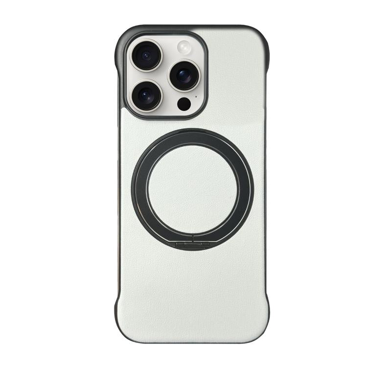 無框皮革紋PC MagSafe手機殼，適用於iPhone 16 Plus、iPhone 16、iPhone 15 Pro Max、iPhone 15 Pro、iPhone 15 Plus、iPhone 15