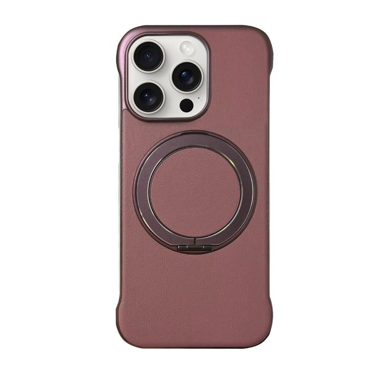 無框皮革紋PC MagSafe手機殼，適用於iPhone 16 Plus、iPhone 16、iPhone 15 Pro Max、iPhone 15 Pro、iPhone 15 Plus、iPhone 15