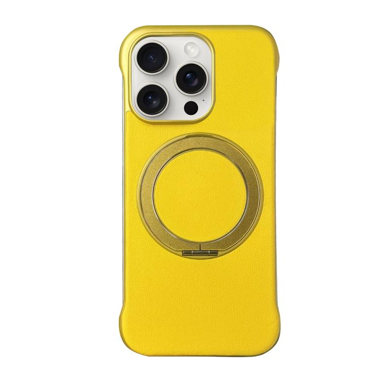 無框皮革紋PC MagSafe手機殼，適用於iPhone 16 Plus、iPhone 16、iPhone 15 Pro Max、iPhone 15 Pro、iPhone 15 Plus、iPhone 15