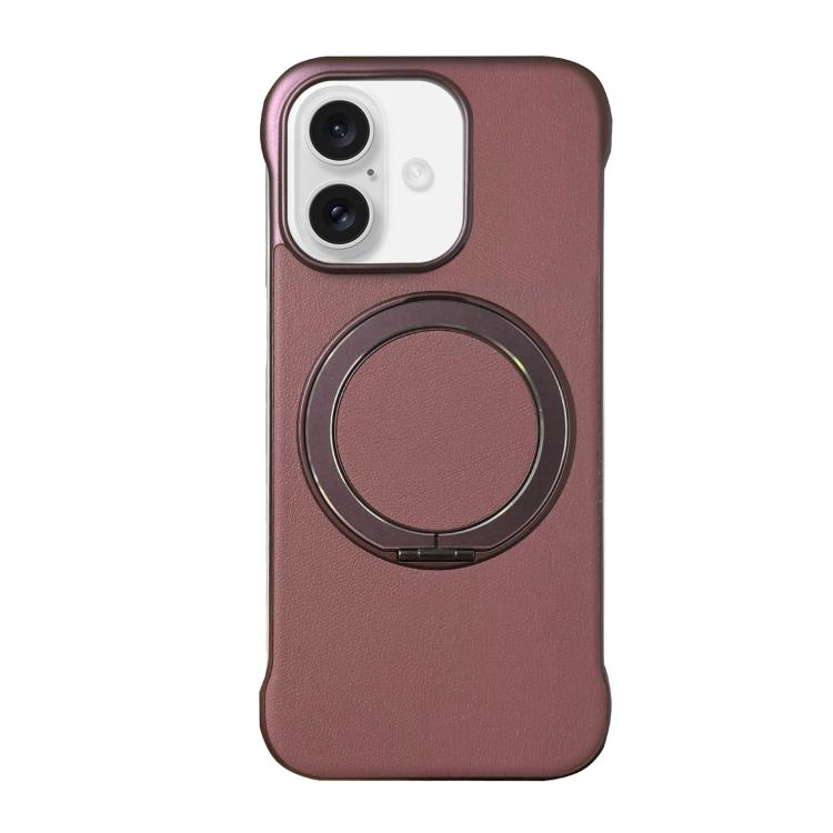 無框皮革紋PC MagSafe手機殼，適用於iPhone 16 Plus、iPhone 16、iPhone 15 Pro Max、iPhone 15 Pro、iPhone 15 Plus、iPhone 15
