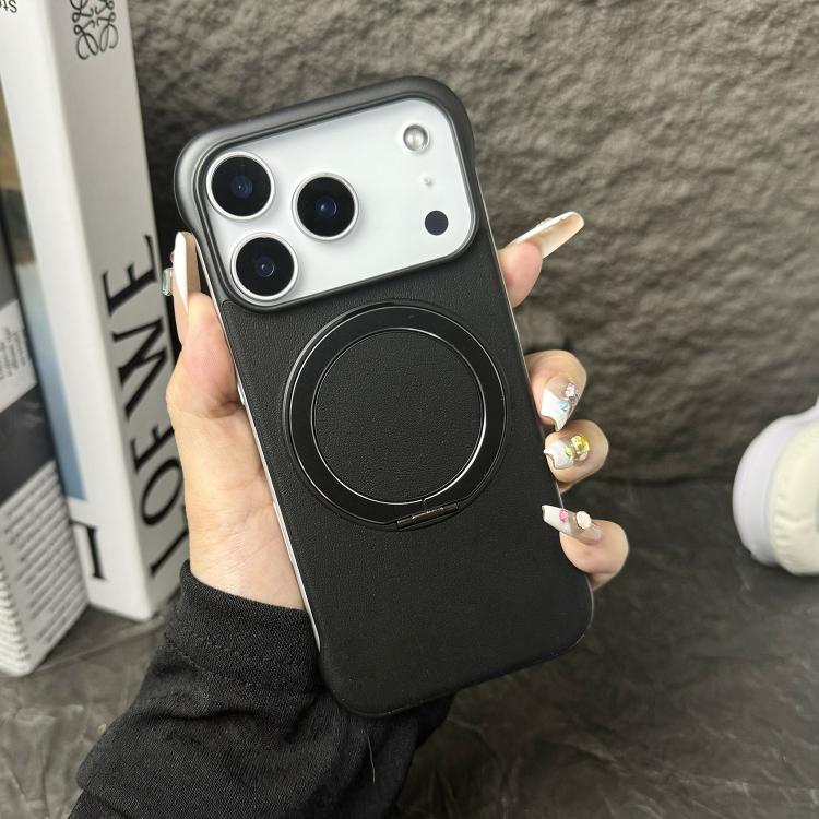 無框皮革紋PC MagSafe手機殼，適用於iPhone 17 Pro Max、iPhone 17 Pro、iPhone 17、iPhone Air、iPhone 16 Pro Max、iPhone 16 Pro