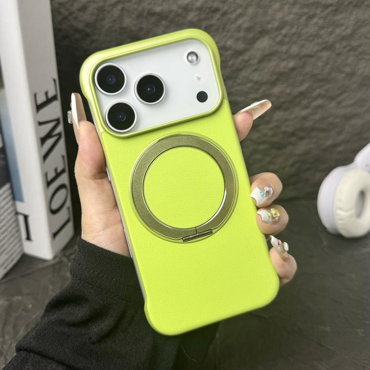 無框皮革紋PC MagSafe手機殼，適用於iPhone 17 Pro Max、iPhone 17 Pro、iPhone 17、iPhone Air、iPhone 16 Pro Max、iPhone 16 Pro