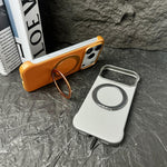 無框皮革紋PC MagSafe手機殼，適用於iPhone 16 Plus、iPhone 16、iPhone 15 Pro Max、iPhone 15 Pro、iPhone 15 Plus、iPhone 15