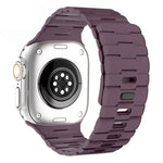 馬紋壓花單針磁吸矽膠錶帶，適用於 Apple Watch 46mm / 49mm / 45mm / 44mm