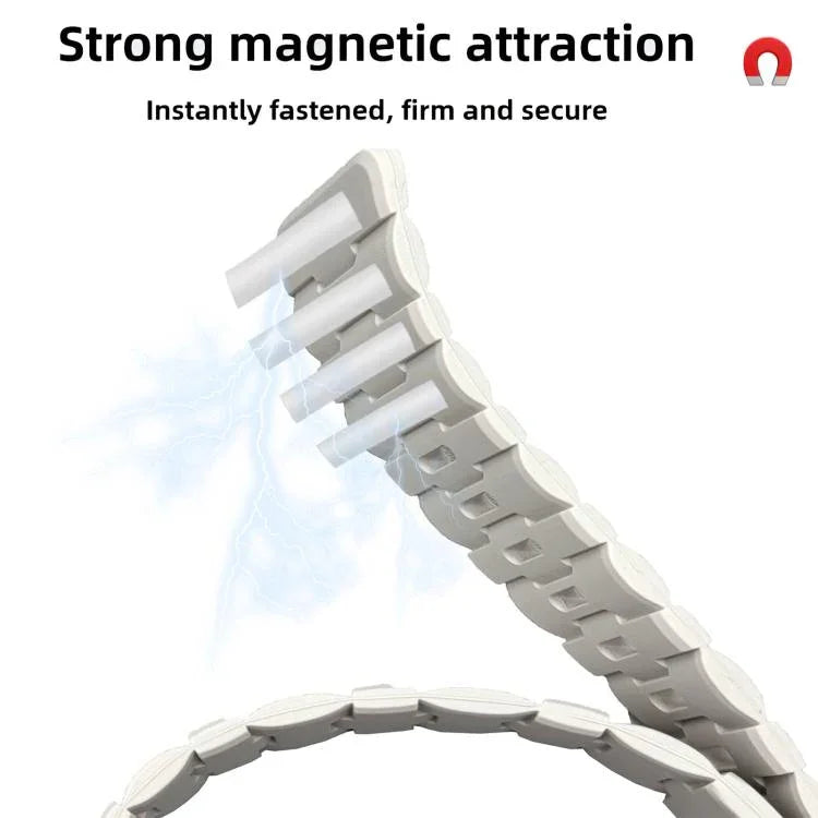 馬紋壓花單針磁吸矽膠錶帶，適用於 Apple Watch 46mm / 49mm / 45mm / 44mm