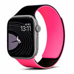 雙色荔枝紋磁性矽膠錶帶，適用於 Apple Watch 46mm / 49mm / 45mm / 44mm，適用於 Apple Watch 42mm / 41mm / 40mm / 38mm