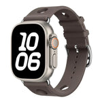 梯形扣孔矽膠錶帶，適用於 Apple Watch 46mm / 49mm / 45mm / 44mm，適用於 Apple Watch 42mm / 41mm / 40mm / 38mm