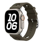 梯形扣孔矽膠錶帶，適用於 Apple Watch 46mm / 49mm / 45mm / 44mm，適用於 Apple Watch 42mm / 41mm / 40mm / 38mm