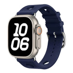 梯形扣孔矽膠錶帶，適用於 Apple Watch 46mm / 49mm / 45mm / 44mm，適用於 Apple Watch 42mm / 41mm / 40mm / 38mm