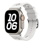 梯形扣孔矽膠錶帶，適用於 Apple Watch 46mm / 49mm / 45mm / 44mm，適用於 Apple Watch 42mm / 41mm / 40mm / 38mm