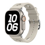 梯形扣孔矽膠錶帶，適用於 Apple Watch 46mm / 49mm / 45mm / 44mm，適用於 Apple Watch 42mm / 41mm / 40mm / 38mm