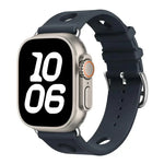 梯形扣孔矽膠錶帶，適用於 Apple Watch 46mm / 49mm / 45mm / 44mm，適用於 Apple Watch 42mm / 41mm / 40mm / 38mm