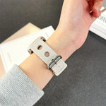 梯形扣孔矽膠錶帶，適用於 Apple Watch 46mm / 49mm / 45mm / 44mm，適用於 Apple Watch 42mm / 41mm / 40mm / 38mm