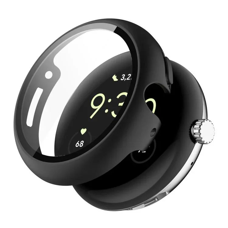 ENKAY Hat-Prince 全覆蓋鋼化玻璃膜一體成型 PC 錶殼，Google Pixel Watch 4 45mm，適用於 Google Pixel Watch 4 41mm
