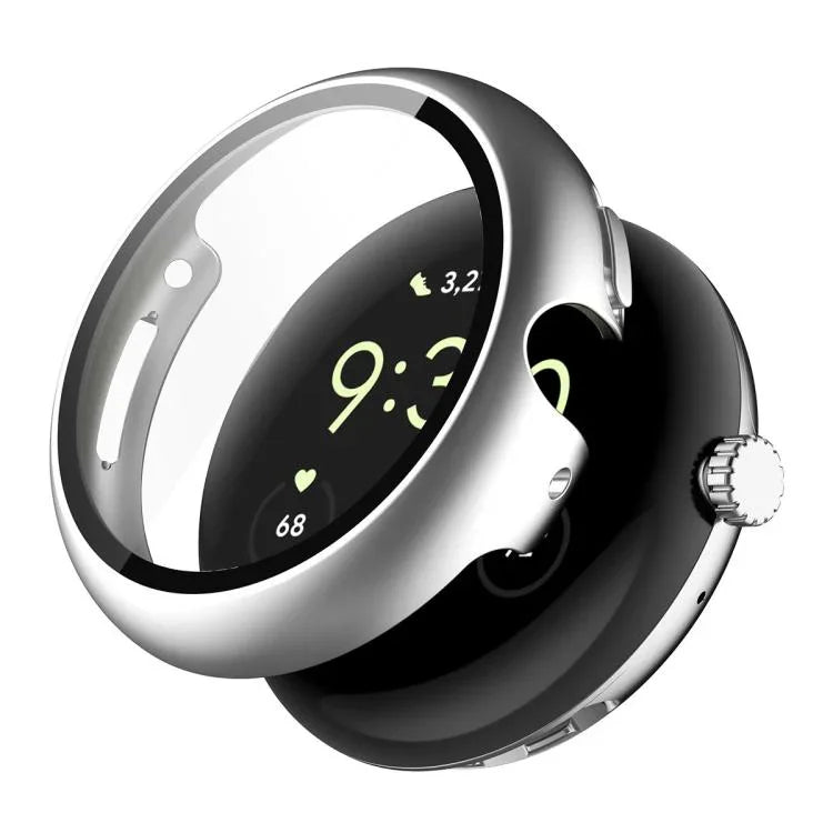 ENKAY Hat-Prince 全覆蓋鋼化玻璃膜一體成型 PC 錶殼，Google Pixel Watch 4 45mm，適用於 Google Pixel Watch 4 41mm