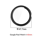 ENKAY Hat-Prince 全覆蓋鋼化玻璃膜一體成型 PC 錶殼，Google Pixel Watch 4 45mm，適用於 Google Pixel Watch 4 41mm