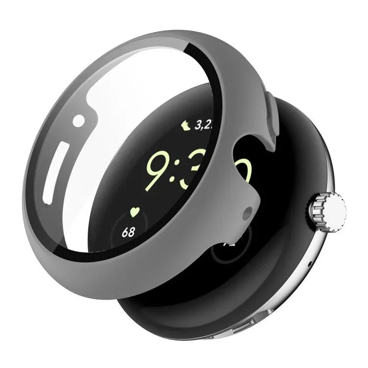 ENKAY Hat-Prince 全覆蓋鋼化玻璃膜一體成型 PC 錶殼，Google Pixel Watch 4 45mm，適用於 Google Pixel Watch 4 41mm