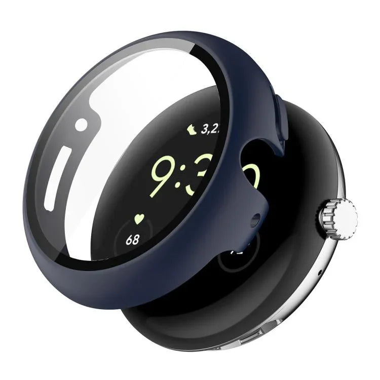ENKAY Hat-Prince 全覆蓋鋼化玻璃膜一體成型 PC 錶殼，Google Pixel Watch 4 45mm，適用於 Google Pixel Watch 4 41mm