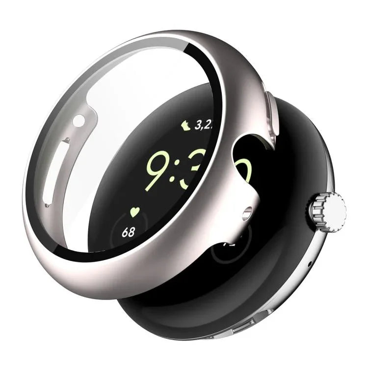 ENKAY Hat-Prince 全覆蓋鋼化玻璃膜一體成型 PC 錶殼，Google Pixel Watch 4 45mm，適用於 Google Pixel Watch 4 41mm