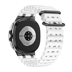 海洋透氣孔黑色環扣矽膠錶帶，適用於 Samsung Galaxy Watch8 / Watch8 Classic