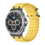 海洋透氣孔黑色環扣矽膠錶帶，適用於 Samsung Galaxy Watch8 / Watch8 Classic