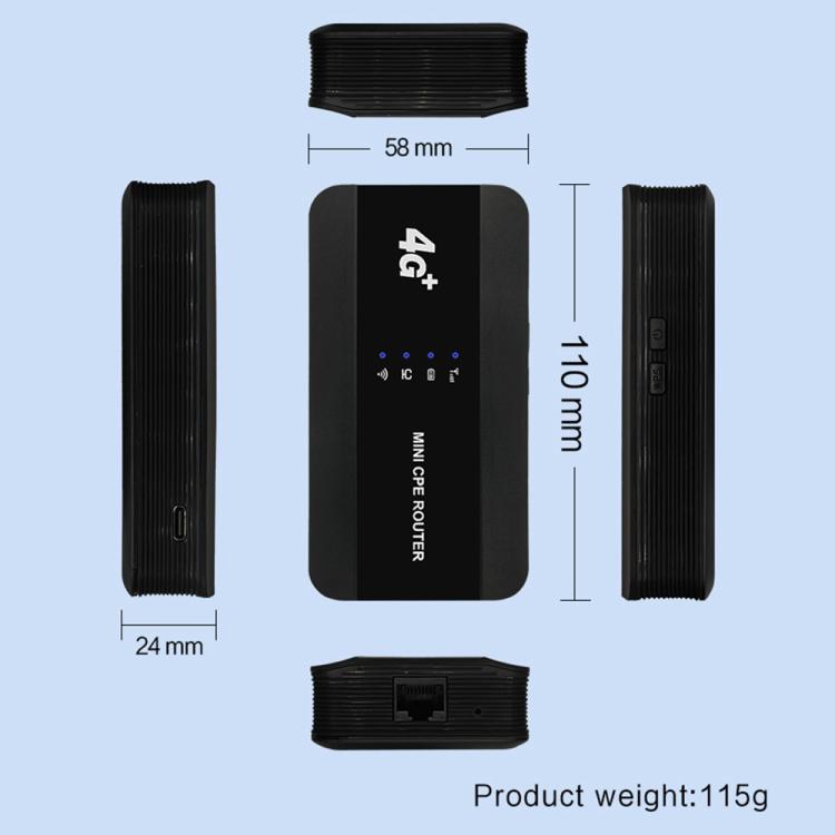 M10-LW 帶 RJ45 埠 WPS 功能 SIM 卡槽 WIFI6 便攜 4G 路由器 WiFi 熱點 美國版，M10-LW