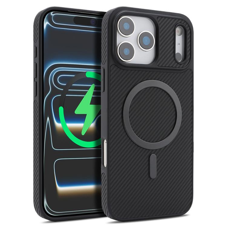 Kalebol碳纖維MagSafe手機殼，適用於iPhone 17 Pro Max、iPhone 17 Pro、iPhone 17、iPhone Air、iPhone 16 Pro Max、iPhone 16 Pro、iPhone 16 Plus、iPhone 16