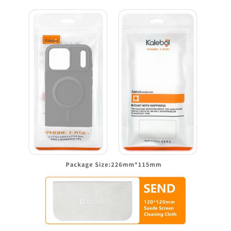 Kalebol碳纖維MagSafe手機殼，適用於iPhone 17 Pro Max、iPhone 17 Pro、iPhone 17、iPhone Air、iPhone 16 Pro Max、iPhone 16 Pro、iPhone 16 Plus、iPhone 16