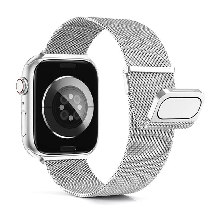 Kalebol 雙鏈節米蘭雙磁性不鏽鋼錶帶，適用於 Apple Watch 46mm / 49mm / 45mm / 44mm，適用於 Apple Watch 42mm / 41mm / 40mm / 38mm