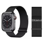 Kalebol 雙鏈節米蘭雙磁性不鏽鋼錶帶，適用於 Apple Watch 46mm / 49mm / 45mm / 44mm，適用於 Apple Watch 42mm / 41mm / 40mm / 38mm