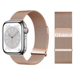 Kalebol 雙鏈節米蘭雙磁性不鏽鋼錶帶，適用於 Apple Watch 46mm / 49mm / 45mm / 44mm，適用於 Apple Watch 42mm / 41mm / 40mm / 38mm