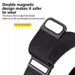 Kalebol 雙鏈節米蘭雙磁性不鏽鋼錶帶，適用於 Apple Watch 46mm / 49mm / 45mm / 44mm，適用於 Apple Watch 42mm / 41mm / 40mm / 38mm