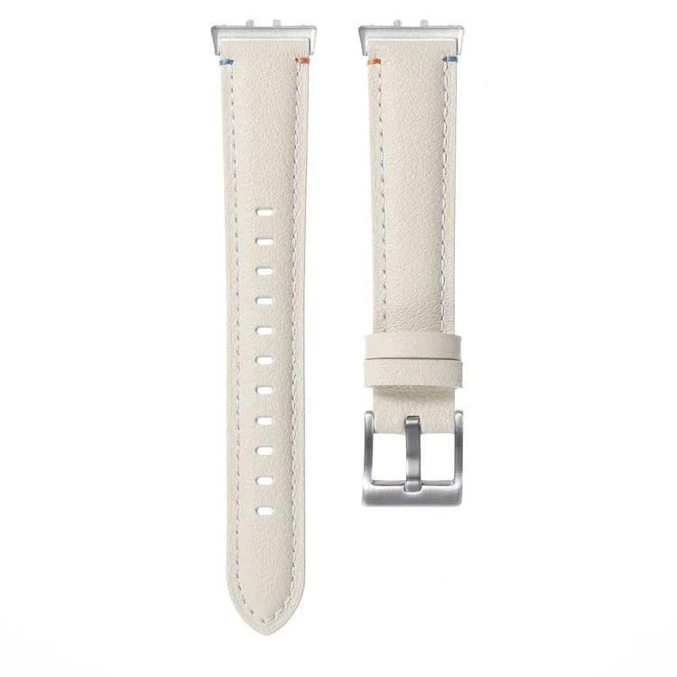 縫線尖尾皮革錶帶，適用於 Samsung Galaxy Fit 3