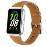 縫線尖尾皮革錶帶，適用於 Samsung Galaxy Fit 3