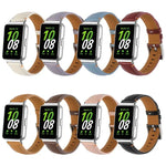 縫線尖尾皮革錶帶，適用於 Samsung Galaxy Fit 3