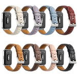 縫線尖尾皮革錶帶，適用於 Samsung Galaxy Fit 3