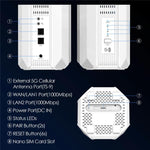 WAVLINK WNF100X3NR-B 全球版 Nano SIM 卡槽 5G NR CPE 路由器 WiFi 6，規格：美規插頭，WNF100X3NR-B