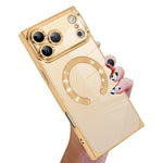 直角方形電鍍CD紋TPU MagSafe手機殼，適用於iPhone 17 Pro Max，適用於iPhone 17 Pro，適用於iPhone 17，適用於iPhone Air，適用於iPhone 16 Pro Max，適用於iPhone 16 Pro