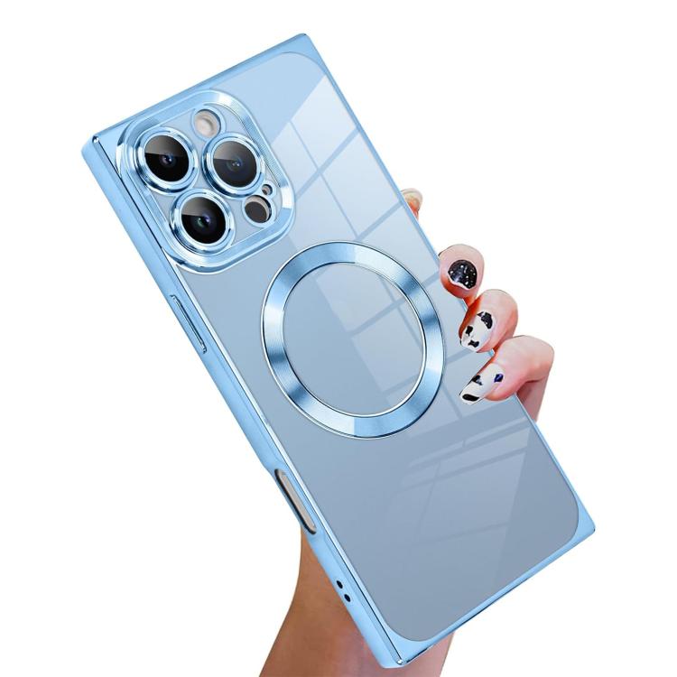 直角方形電鍍CD紋TPU MagSafe手機殼，適用於iPhone 17 Pro Max，適用於iPhone 17 Pro，適用於iPhone 17，適用於iPhone Air，適用於iPhone 16 Pro Max，適用於iPhone 16 Pro
