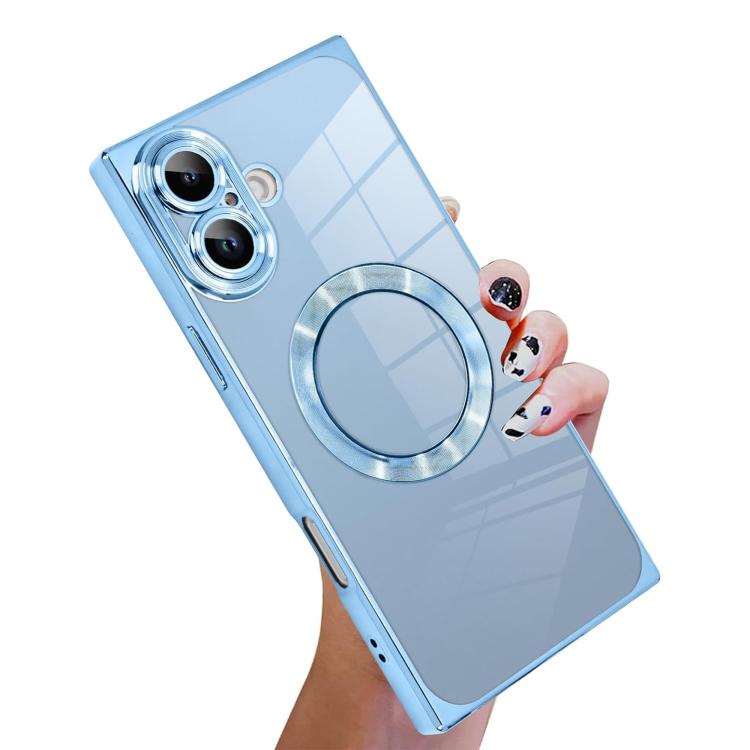 直角方形電鍍CD紋TPU MagSafe手機殼，適用於iPhone 16 Plus，適用於iPhone 16，適用於iPhone 15 Pro Max，適用於iPhone 15 Pro，適用於iPhone 15 Plus，適用於iPhone 15