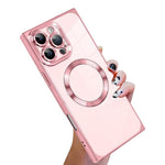 直角方形電鍍CD紋TPU MagSafe手機殼，適用於iPhone 16 Plus，適用於iPhone 16，適用於iPhone 15 Pro Max，適用於iPhone 15 Pro，適用於iPhone 15 Plus，適用於iPhone 15