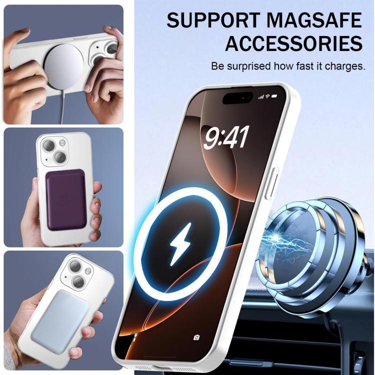 超薄金屬TPU MagSafe手機殼附鏡頭保護膜，適用於 iPhone 14 Plus、iPhone 14、iPhone 14 Pro、iPhone 14 Pro Max、iPhone 13 Pro Max、iPhone 13 Pro、iPhone 13