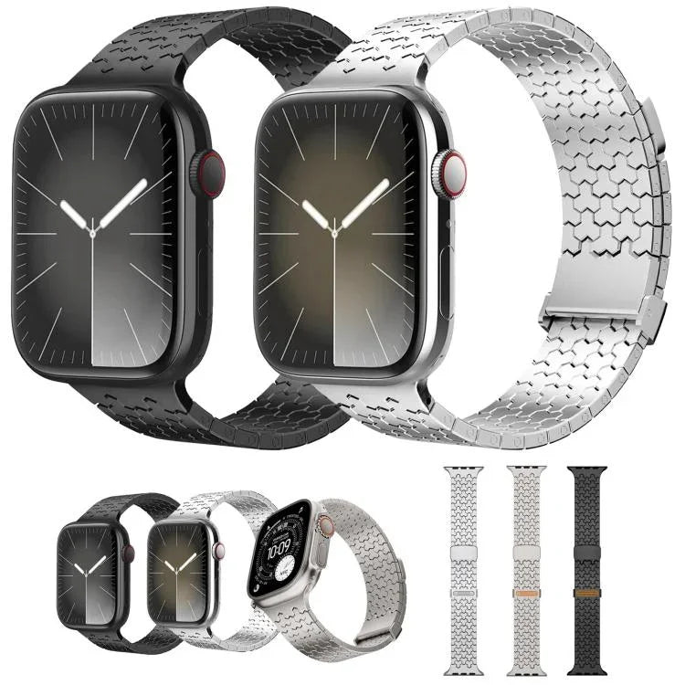 Y 形雙磁性不鏽鋼錶帶，適用於 Apple Watch 42 / 44 / 45 / 46 / 49mm，適用於 Apple Watch 38 / 40 / 41 / S11 42mm