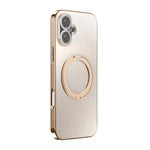 360度旋轉支架MagSafe電鍍手機殼附鏡頭蓋，適用於iPhone 17 Pro Max，適用於iPhone 17 Pro，適用於iPhone 17，適用於iPhone Air，適用於iPhone 16 Pro Max，適用於iPhone 16 Pro