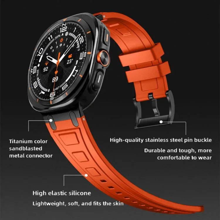 三層裝甲矽膠錶帶，適用於 Samsung Galaxy Watch Ultra / Ultra 2025